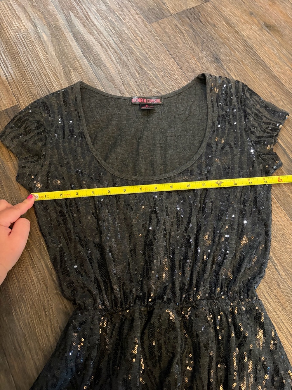 Women’s Rock & Roll Cowgirl Western Black Sequin High-Low Dress Size Small - Picture 5 of 9